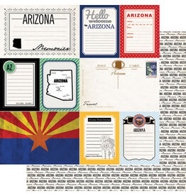Scrapbook Customs/Stamping Station Arizona Vintage Journal Paper
