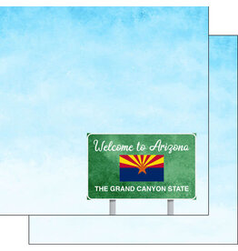 Scrapbook Customs/Stamping Station Arizona Welcome Rd Sign Paper