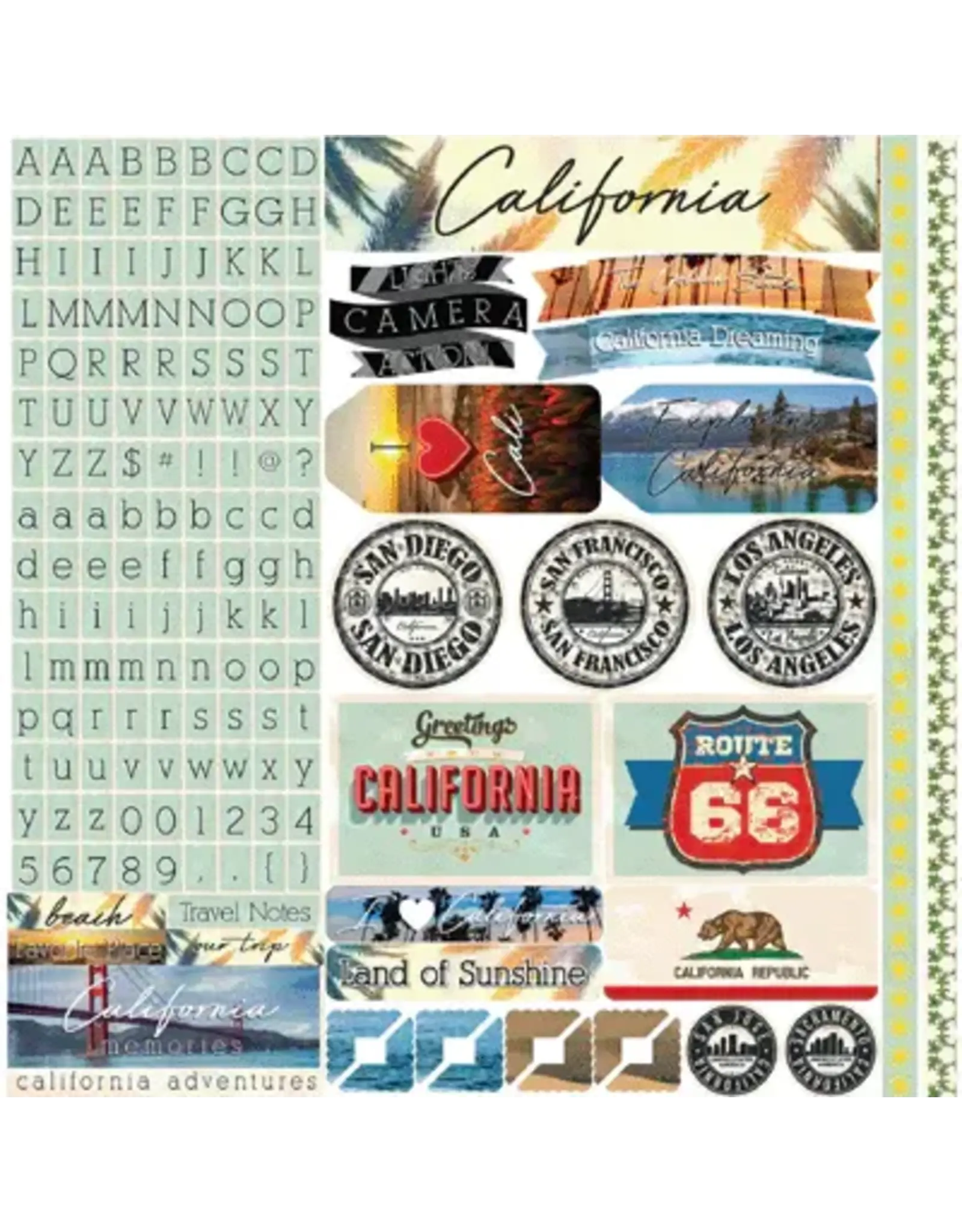 Reminisce California Sticker Sheet