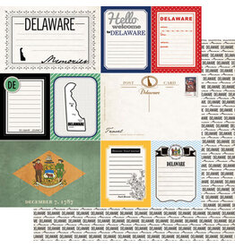 Scrapbook Customs/Stamping Station Delaware Vintage Journal Paper