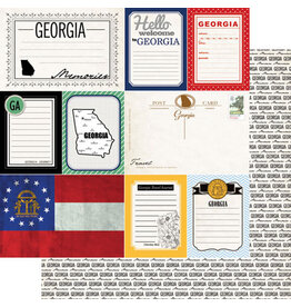 Scrapbook Customs/Stamping Station Georgia Vintage Journal Paper