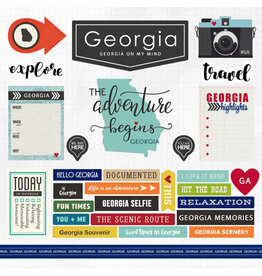 Scrapbook Customs Georgia 12x12 Sticker Sheet