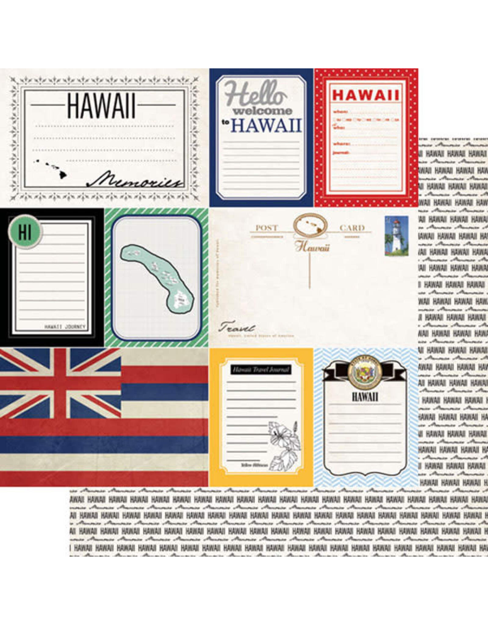 Scrapbook Customs Hawaii Vintage Journal Paper