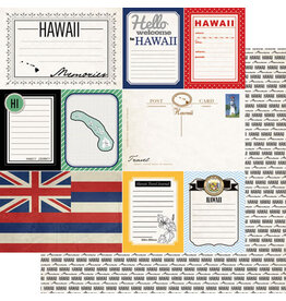 Scrapbook Customs/Stamping Station Hawaii Vintage Journal Paper