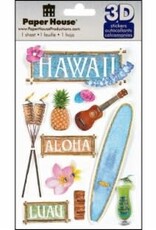 PAPER HOUSE PRODUCTIONS Hawaii 3D Stickers (PH)