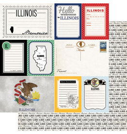 Scrapbook Customs/Stamping Station Illinois Vintage Paper