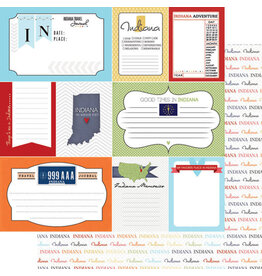 Scrapbook Customs/Stamping Station Indiana Travel Journal Paper