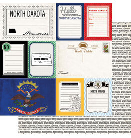 Scrapbook Customs/Stamping Station North Dakota Vintage Paper