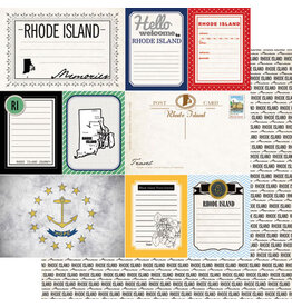 Scrapbook Customs/Stamping Station Rhode Island Vintage Paper