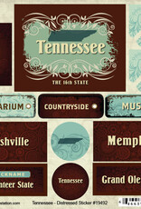 Scrapbook Customs/Stamping Station Tennessee Distress Stickers