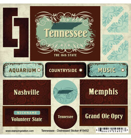 Scrapbook Customs Tennessee Distress Stickers