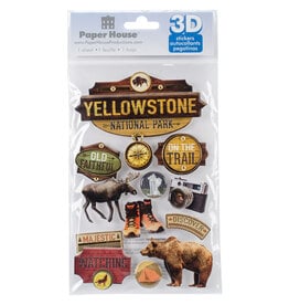 PAPER HOUSE PRODUCTIONS Yellowstone National Park 3d Stickers (PH)