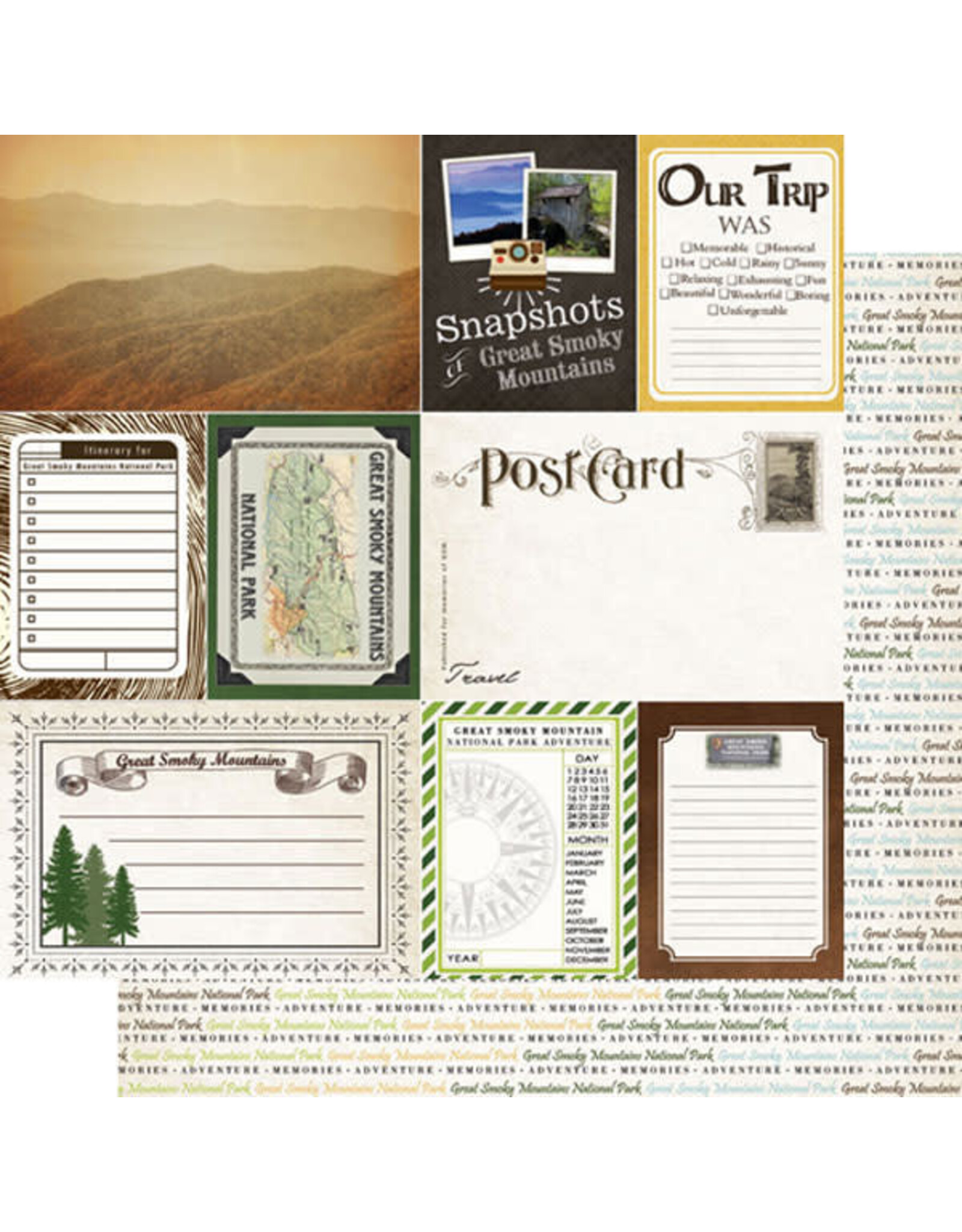 Scrapbook Customs Great Smoky Mountain Paper