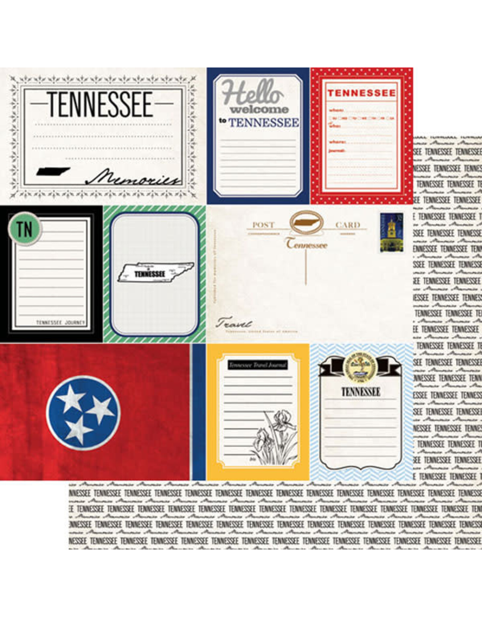 Scrapbook Customs Tennessee Vintage Paper