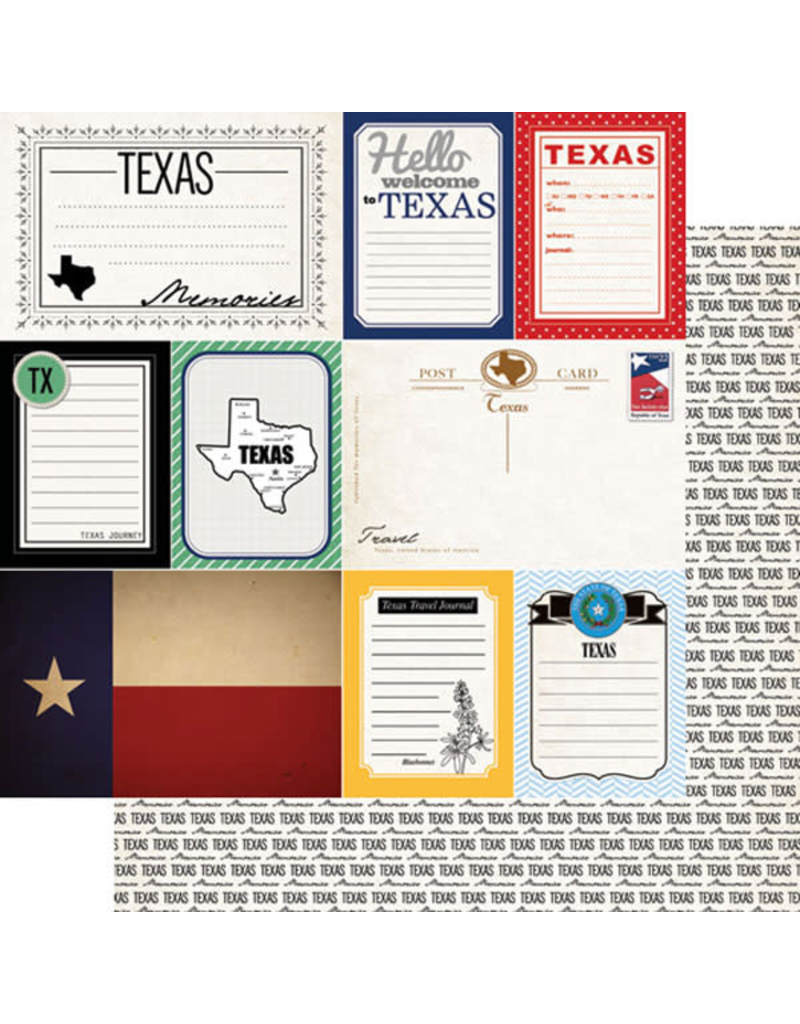 Scrapbook Customs Texas Vintage Paper