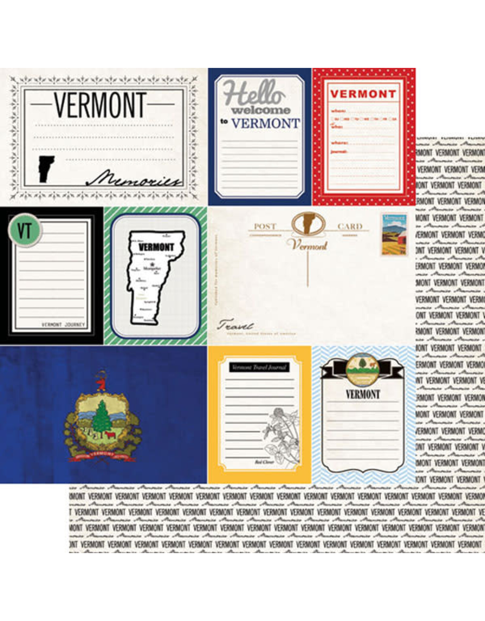 Scrapbook Customs Vermont Vintage Paper