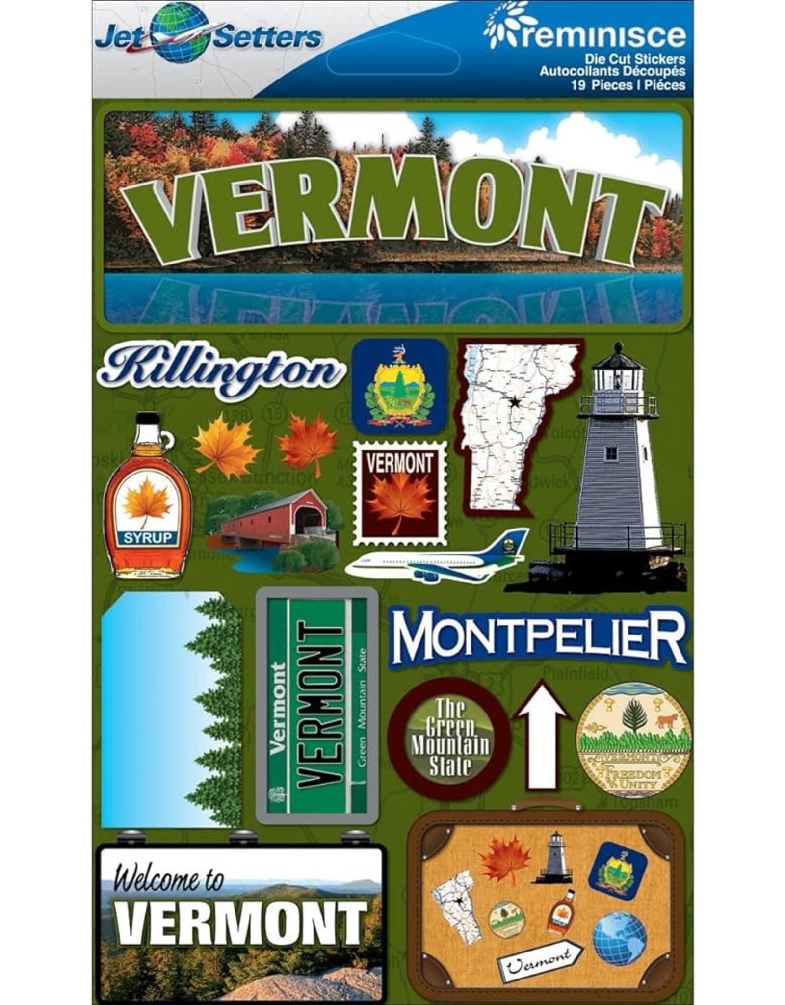 Reminisce Vermont Stickers