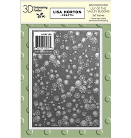 Ecstasy Crafts Lisa Horton Crafts Mini Blooms - Lily Of The Valley Background 5x7 3D Embossing Folder