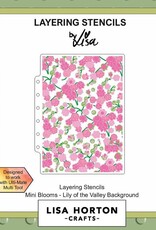 Lisa Horton Crafts Lisa Horton Crafts Mini Blooms - Lily Of The Valley Background 5x7 Layering Stencils