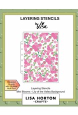 Ecstasy Crafts Lisa Horton Crafts Mini Blooms - Lily Of The Valley Background 5x7 Layering Stencils