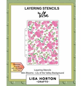 Lisa Horton Crafts Lisa Horton Crafts Mini Blooms - Lily Of The Valley Background 5x7 Layering Stencils