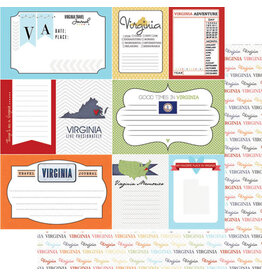 Scrapbook Customs/Stamping Station Virginia Travel Journal Paper
