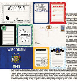 Scrapbook Customs Wisconsin Vintage Paper