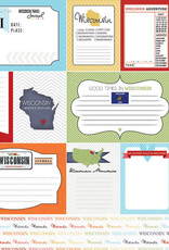 Scrapbook Customs/Stamping Station Wisconsin Travel Journal Paper