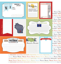 Scrapbook Customs/Stamping Station Wisconsin Travel Journal Paper