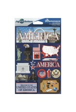 America 3D Stickers