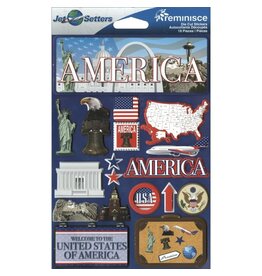 America 3D Stickers