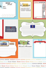 Scrapbook Customs/Stamping Station Kansas Travel Journal Paper