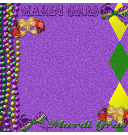 Scrapbook Customs/Stamping Station Mardi Gras Paper