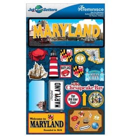 Reminisce Maryland 3D Stickers