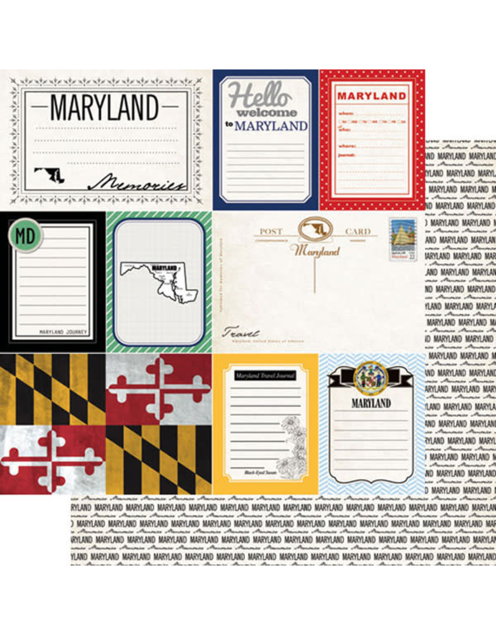 Scrapbook Customs Maryland Vintage Paper