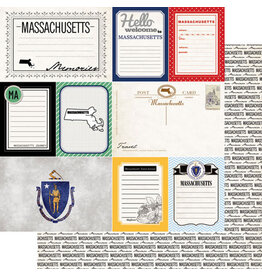 Scrapbook Customs/Stamping Station Massachusetts Vintage Paper
