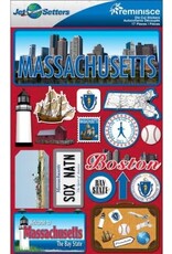 Reminisce Massachusetts 3D Stickers