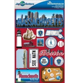 Reminisce Massachusetts 3D Stickers