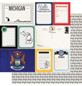 Scrapbook Customs/Stamping Station Michigan Vintage Paper