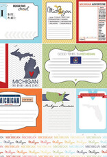 Scrapbook Customs/Stamping Station Michigan Travel Journal Paper
