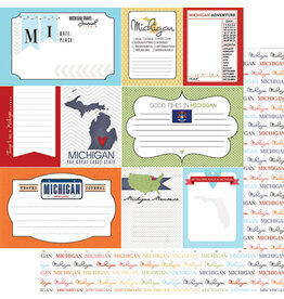 Scrapbook Customs/Stamping Station Michigan Travel Journal Paper