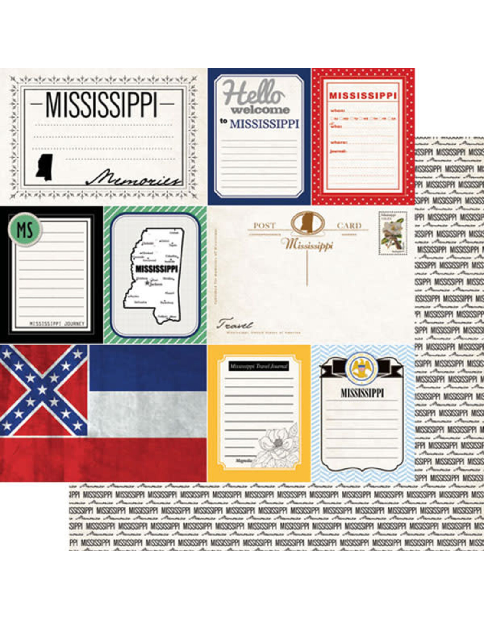 Scrapbook Customs Mississippi Vintage Paper