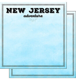 Scrapbook Customs/Stamping Station New Jersey Adventure Paper
