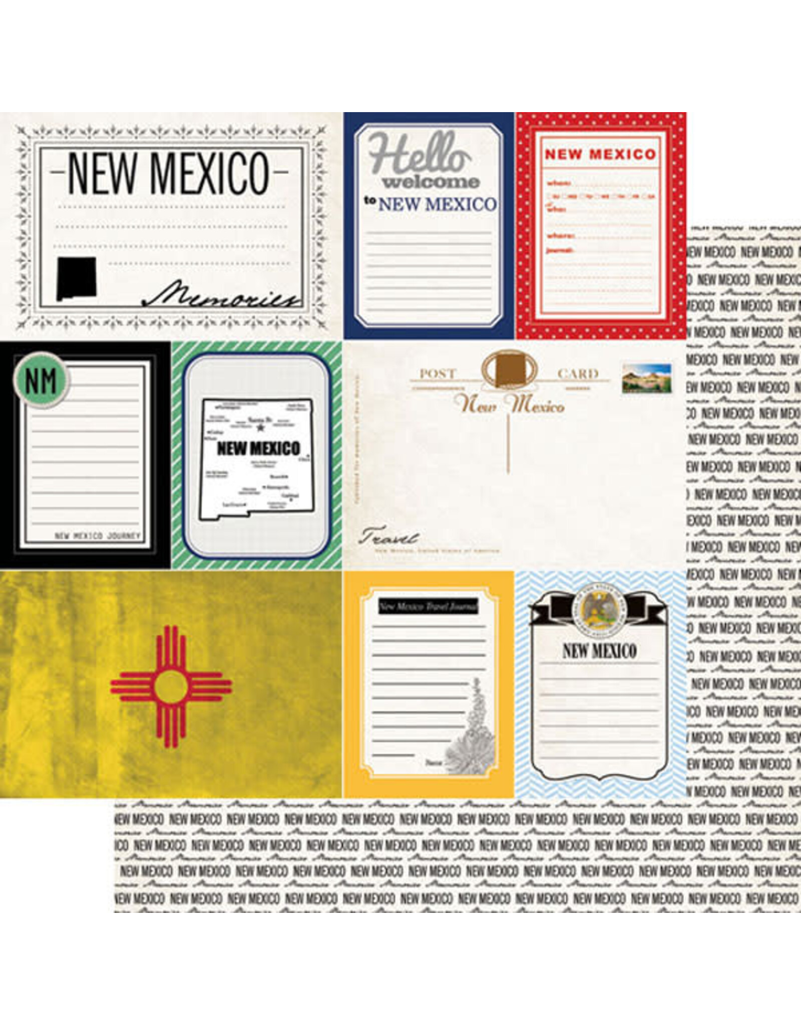 Scrapbook Customs New Mexico Vintage Paper