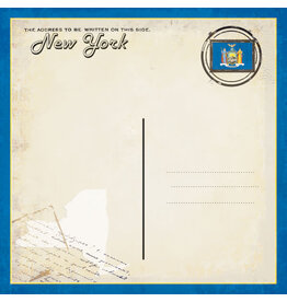 Scrapbook Customs/Stamping Station New York Post Card Paper