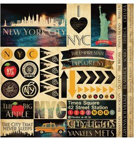 Reminisce New York 12x12 Sticker Sheet