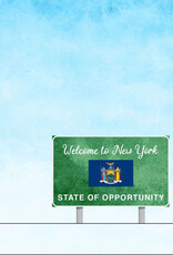 Scrapbook Customs/Stamping Station New York Welcome Sign Paper