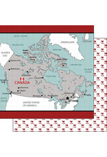 Canada adventure map paper