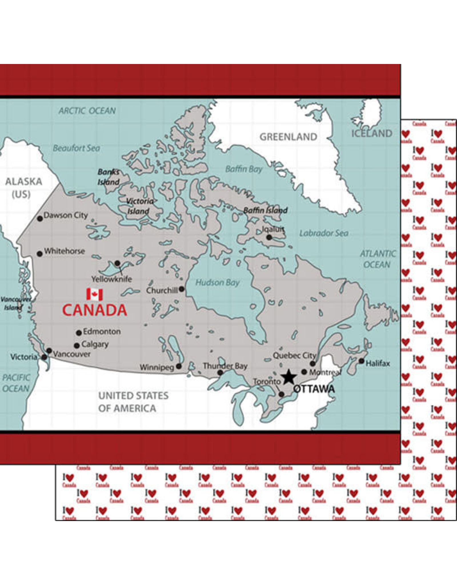 Canada adventure map paper