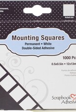 Scrapbook Adhesives Mounting Squares 0.5x0.5 in - White - 1000 pcs